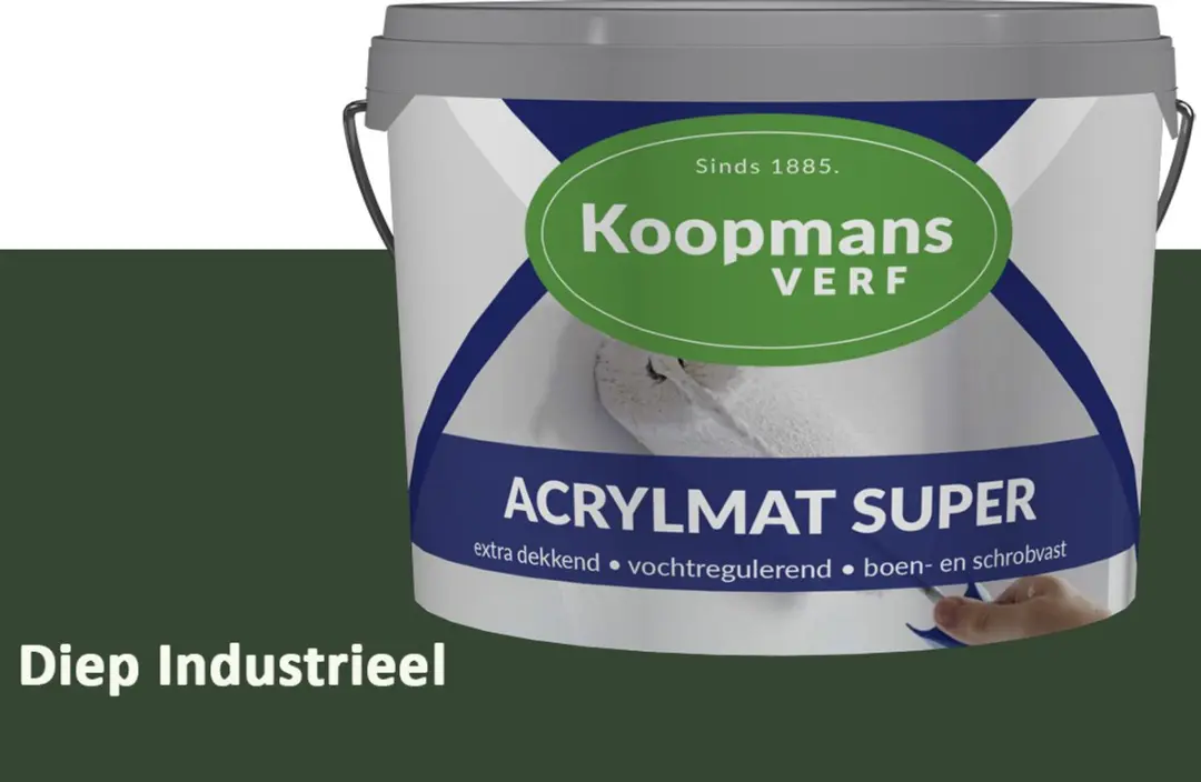 Koopmans Acrylmat Super Matte Muurverf Diep Industrieel 1L