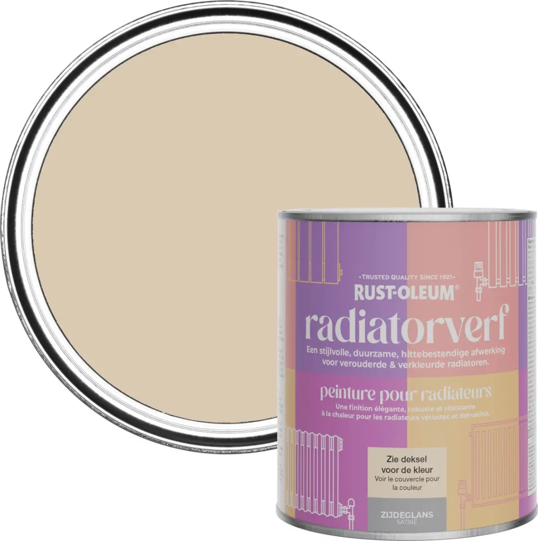 Rust-Oleum Lichtbruin Radiatorverf Zijdeglans 750ml