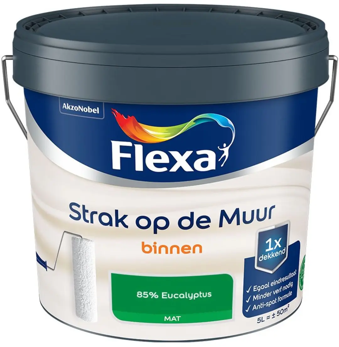 Flexa Strak Op De Muur Binnenmat 85% Eucalyptus