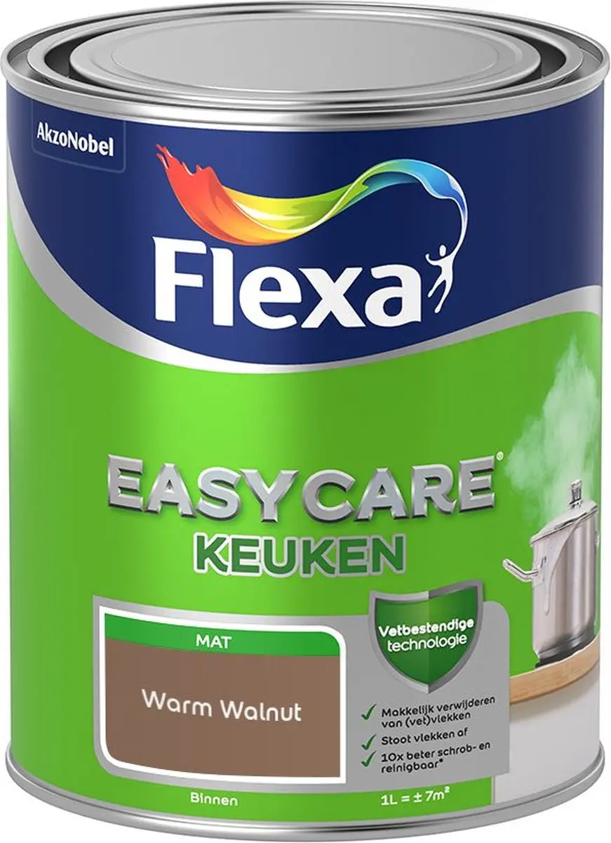 Flexa Easycare Keuken Warm Walnut Mengverf 1L