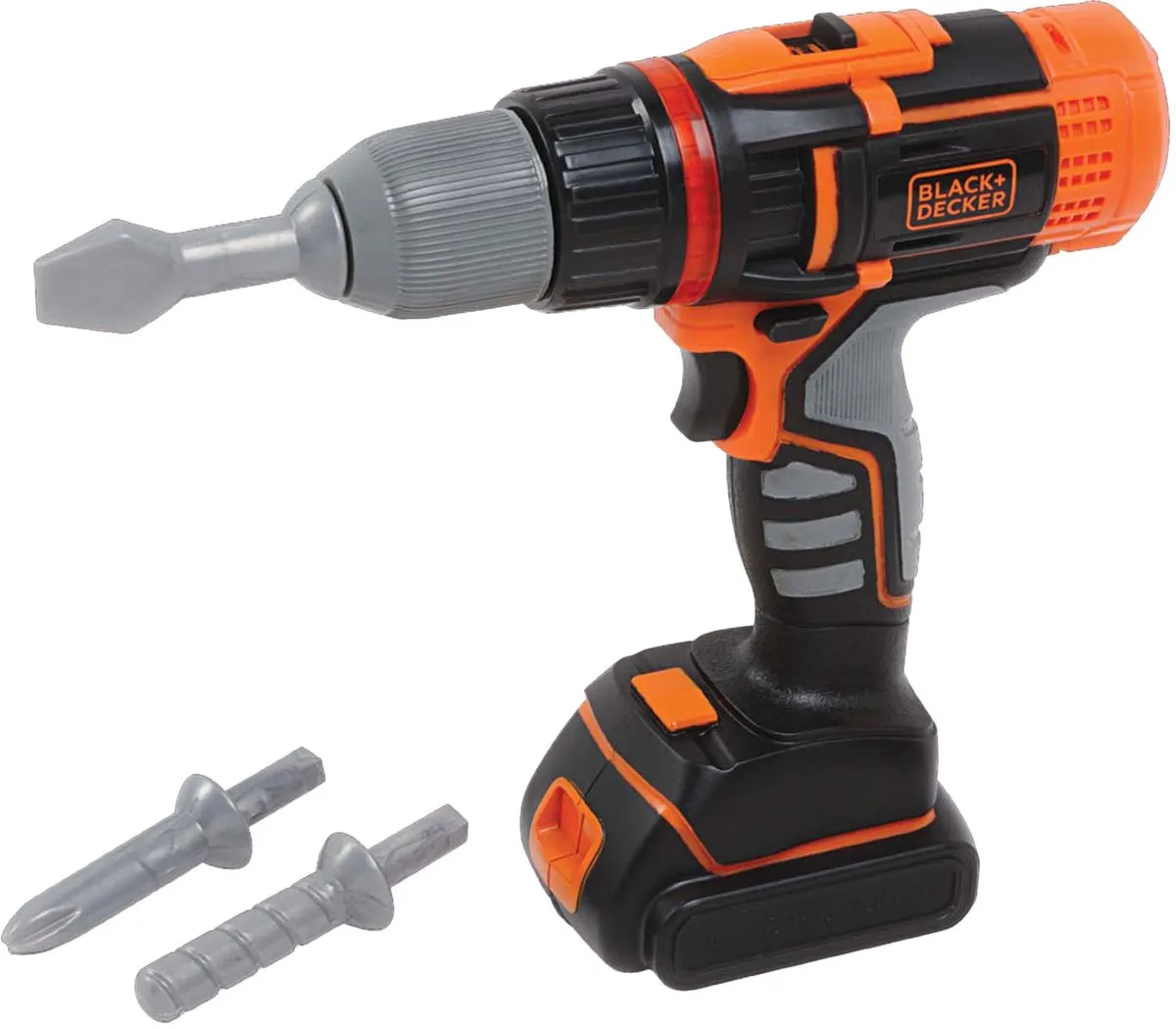 Smoby Black & Decker Speelgoedboormachine - Oranje/Zwart/Grijs