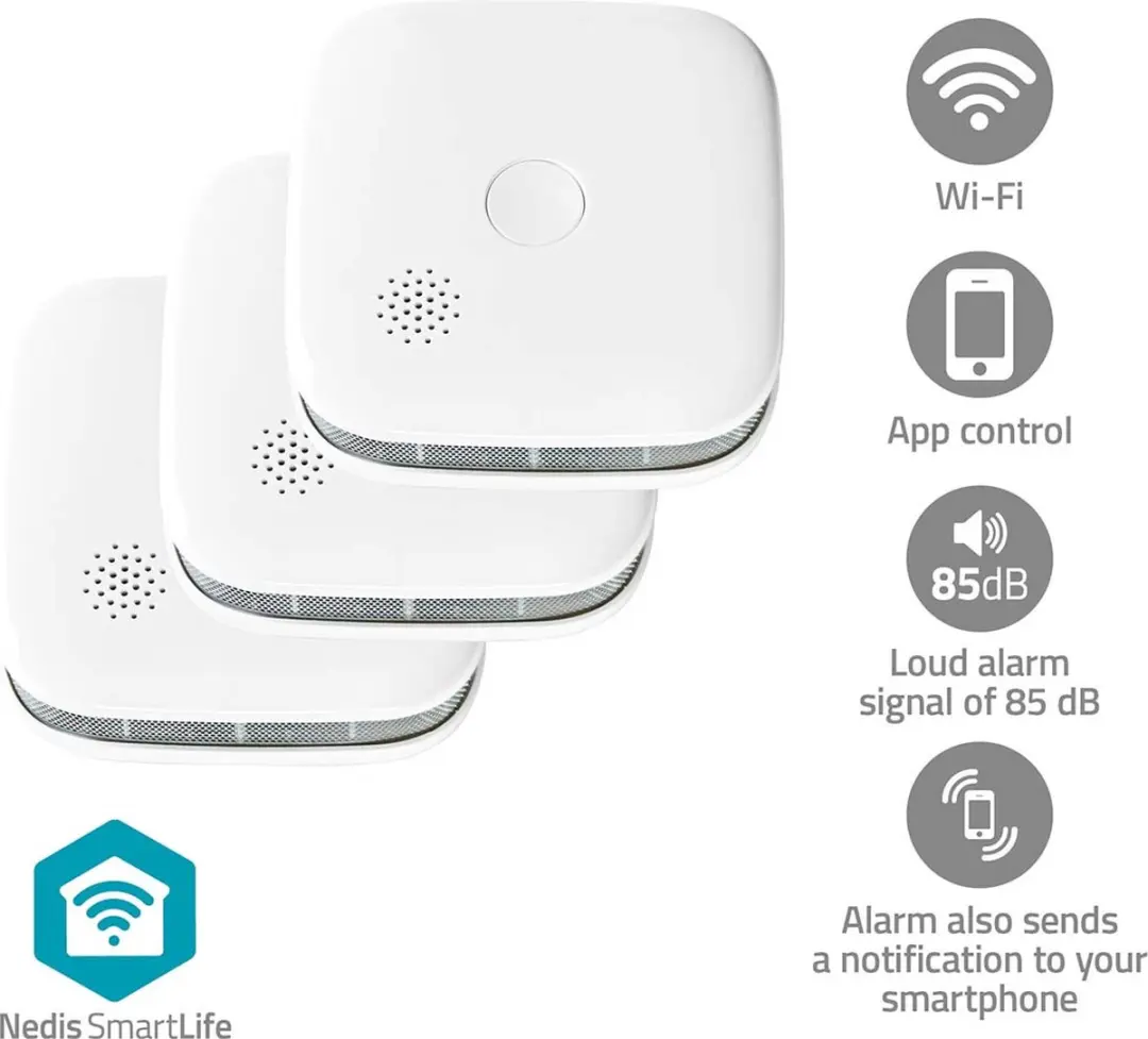 Nedis SmartLife Rookmelder WiFi 10 Jaar