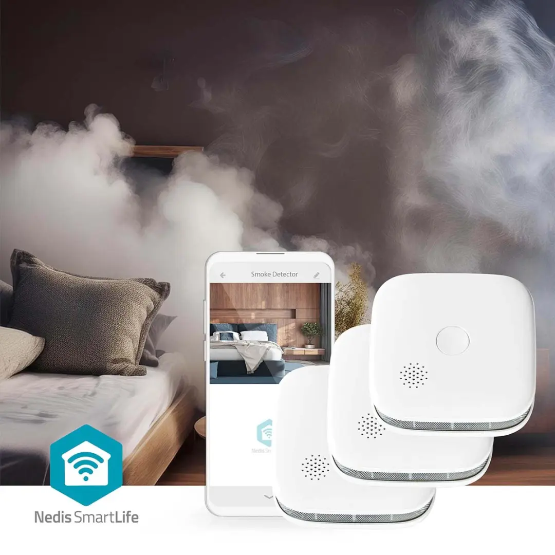 Nedis SmartLife Rookmelder WiFi 10 Jaar - 3 Stuks
