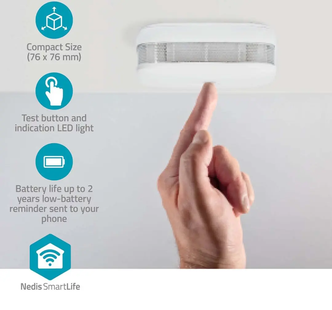 Nedis SmartLife Rookmelder WiFi 10 Jaar - 3 Stuks