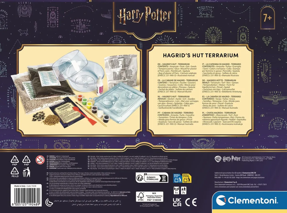 Clementoni Harry Potter Terrarium Hagrids Fantastische Hut - Planten Experimenteerset 19248