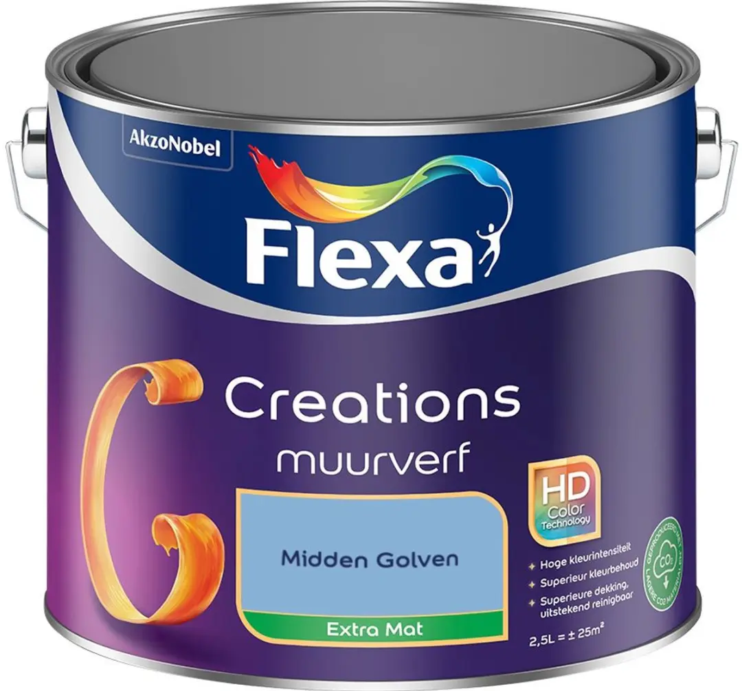 Flexa Creations Muurverf Extra Mat Midden Golven 2,5L