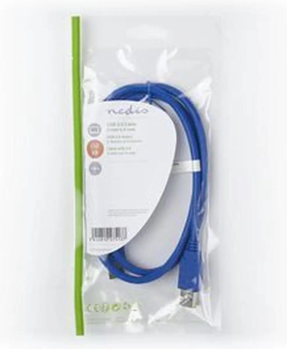 Nedis USB 3.2 Gen 1 A-A Kabel 1m - Blauw