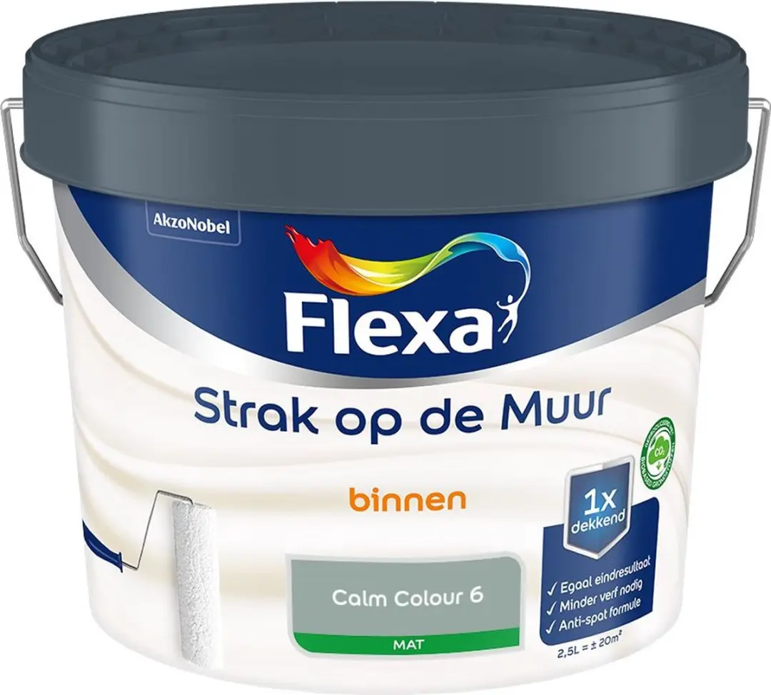 Flexa Strak Op De Muur Binnen Mat Calm Colour 6 Mengverf 2,5L
