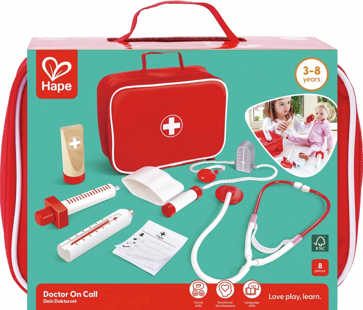Hape Doktersset Houten Speelgoed - Veelkleurig - afbeelding 6 van 6