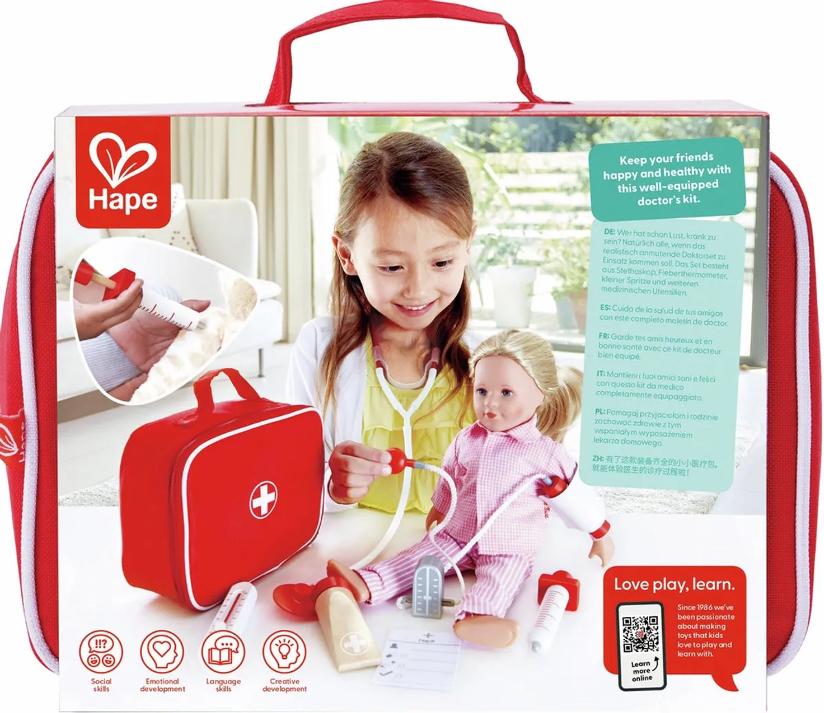 Hape Doktersset Houten Speelgoed - Veelkleurig