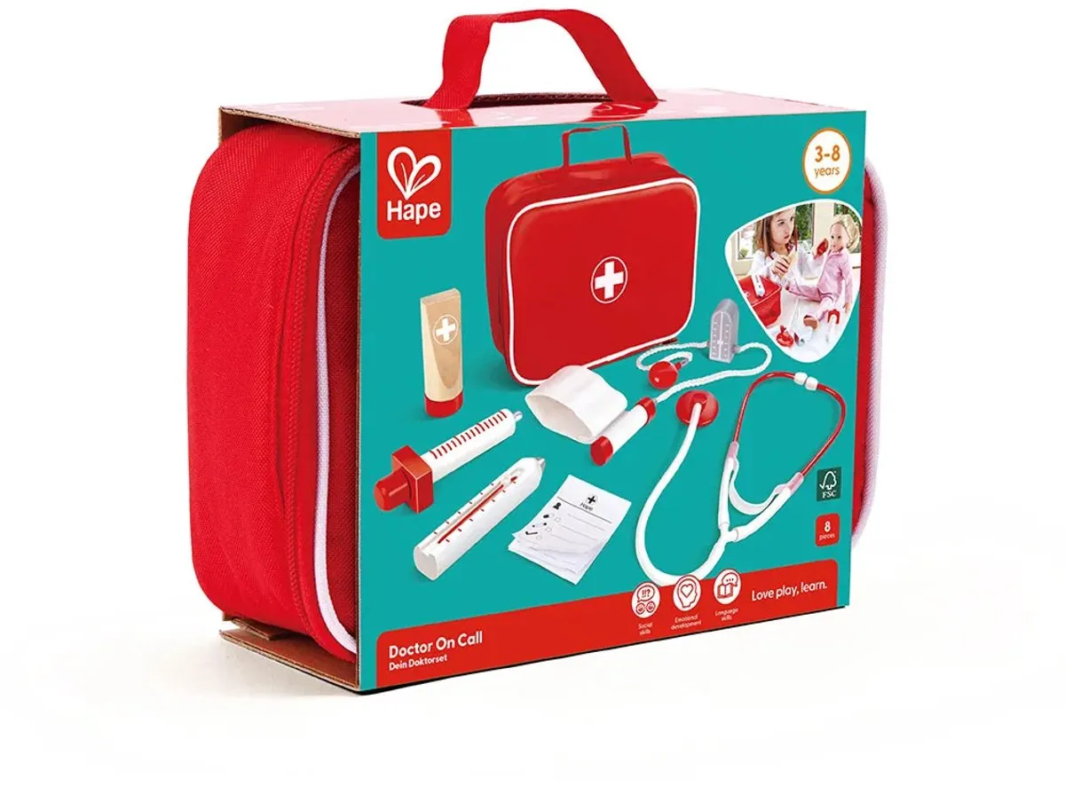 Hape Doktersset Houten Speelgoed - Veelkleurig