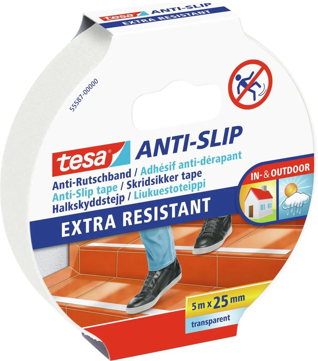 Tesa Anti-Slip Plakband 25mm x 5m - 3 Stuks