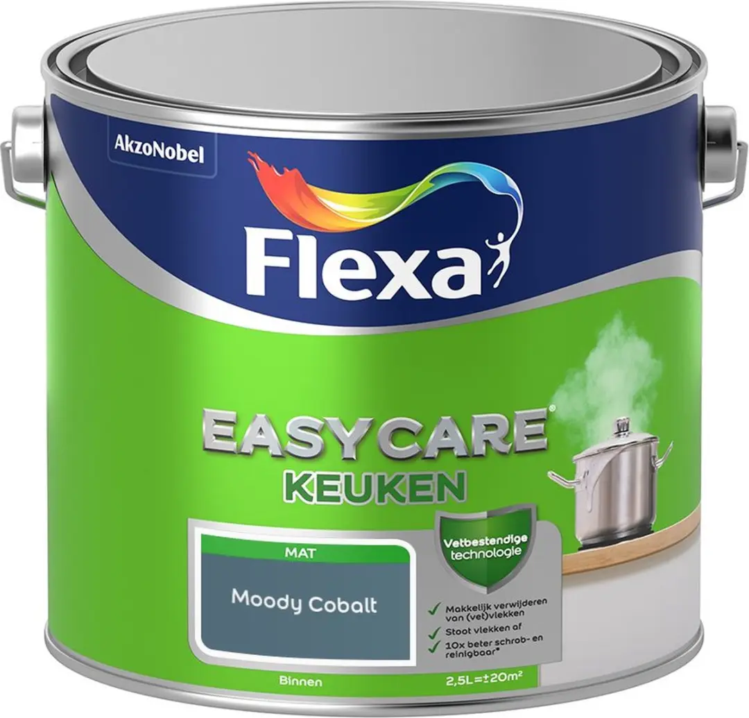 Flexa Easycare Keukenverf Moody Cobalt 2,5L