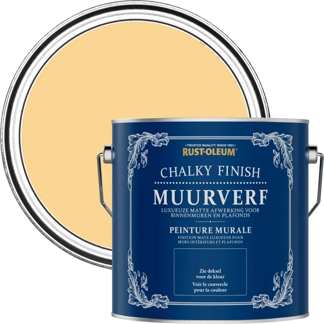 Rust-Oleum Geel Chalky Finish Muurverf Mosterd 2,5L