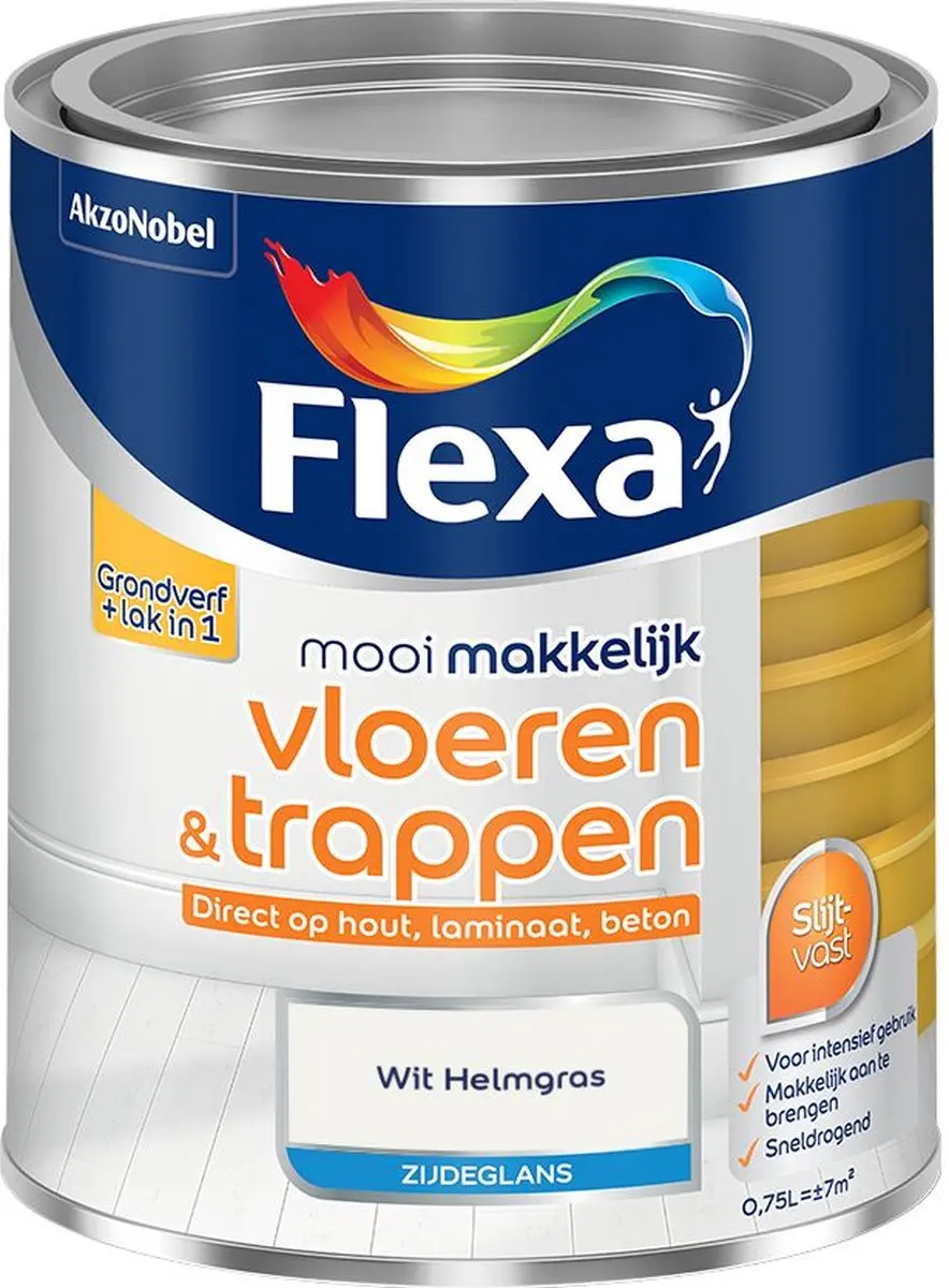 Flexa Mengverf Zijdeglans Wit Helmgras 750ml