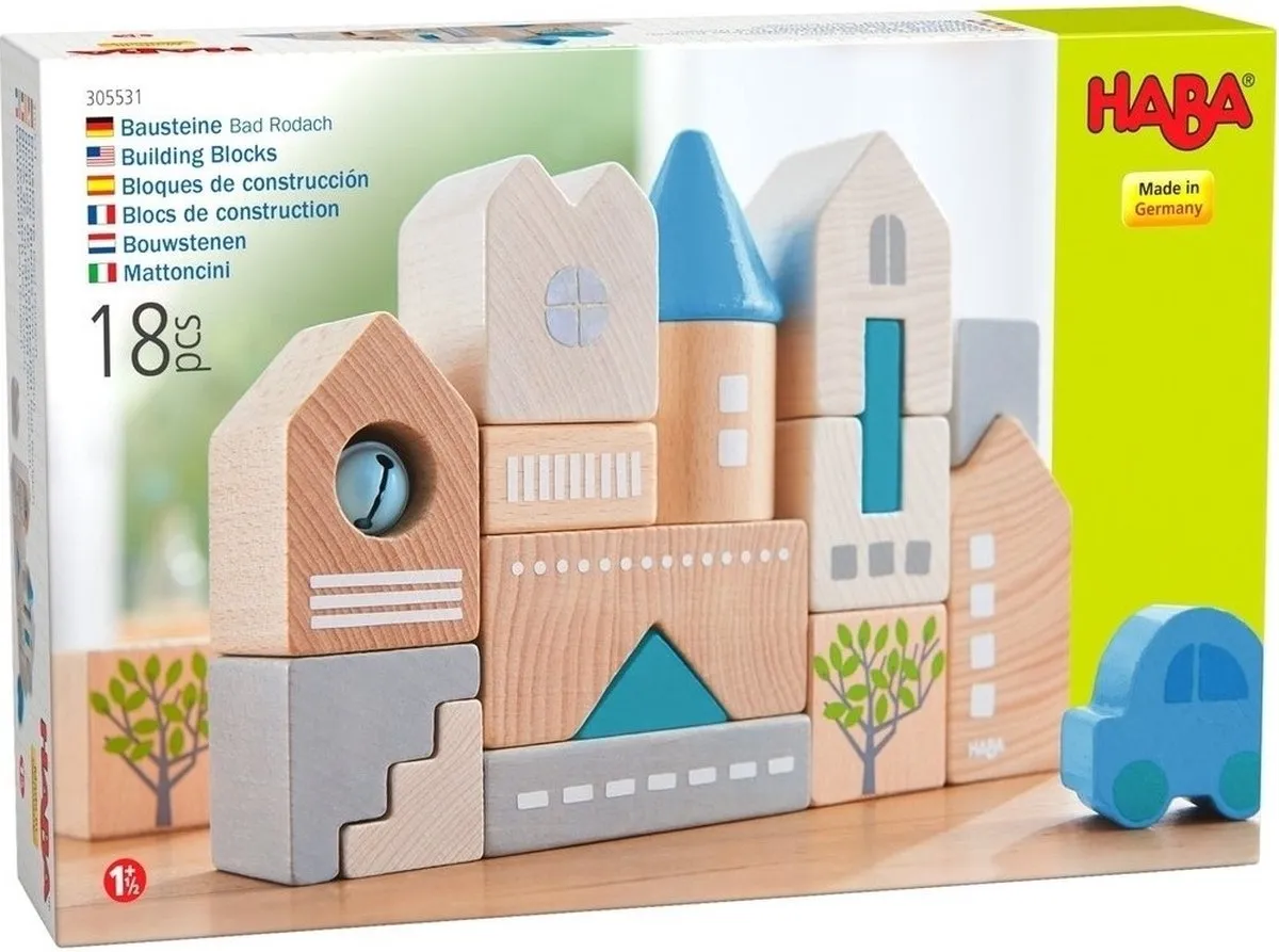 Haba Bouwstenen Bad Rodach - 18 Stuks - Multicolor