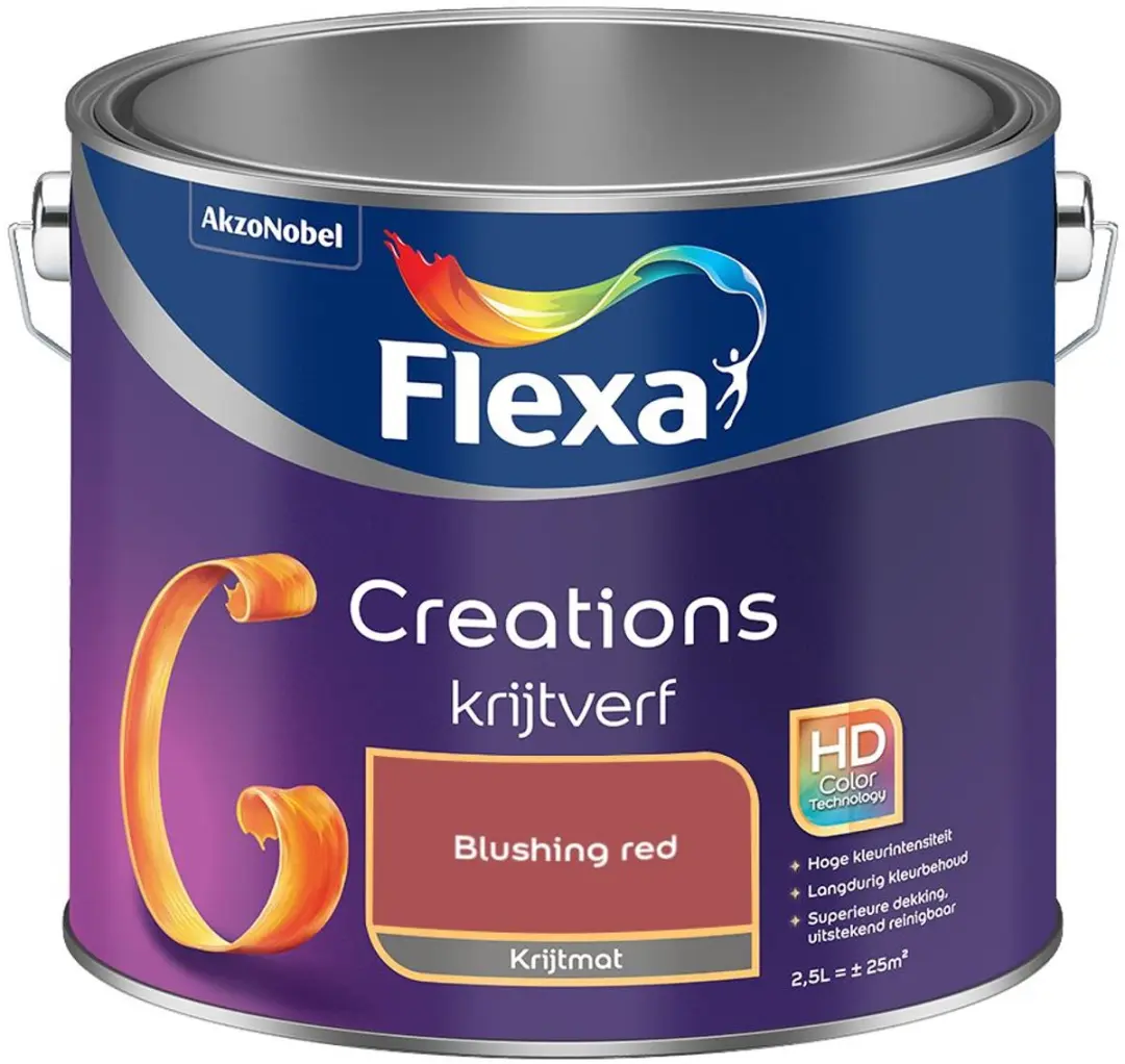 Flexa Creations Muurverf Blushing Red 2,5L