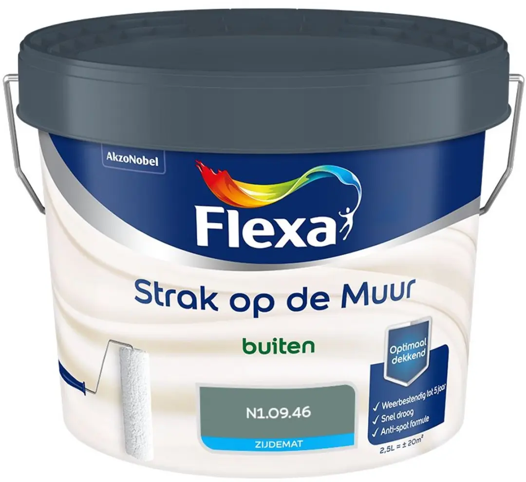 Flexa Strak Op De Muur Buiten Zijdemat Mengverf N1.09.46