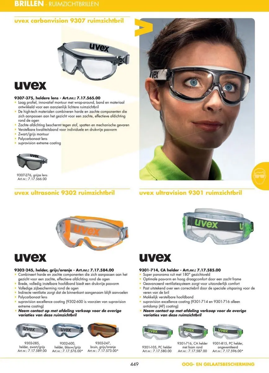 Uvex Ultrasonic 9302245 Ruimzichtbril - Oranje/Grijs