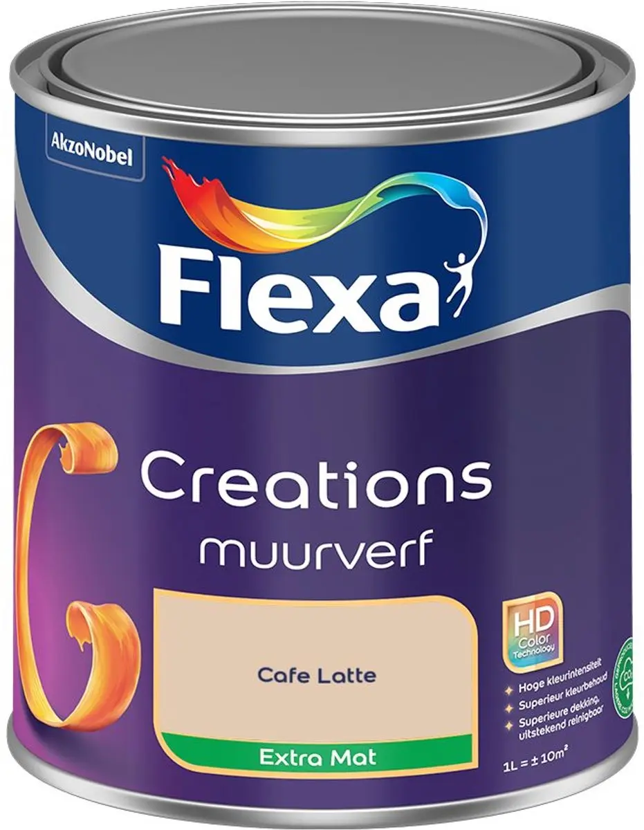 Flexa Creations Muurverf Extra Mat Cafe Latte 1L