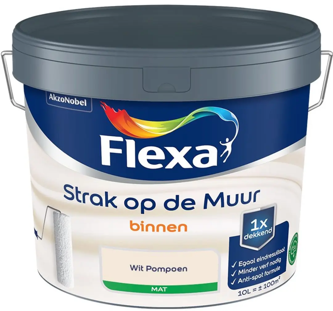 Flexa Strak Op De Muur Binnenmat Wit Pompoen Mengverf 10L