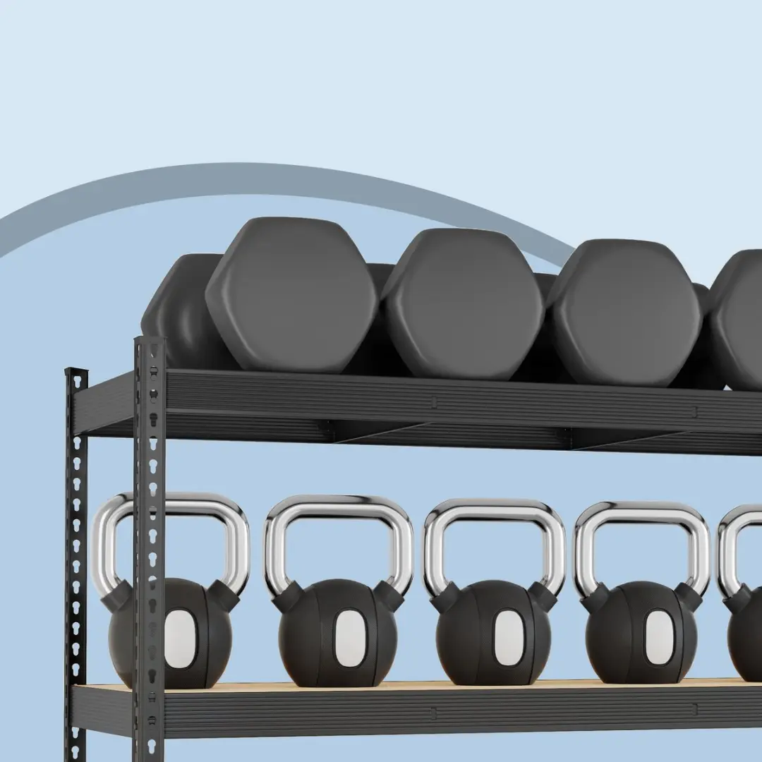 Songmics Stellingkast 4 Legplanken - 2000 kg Draagvermogen - Zwart - afbeelding 6 van 6