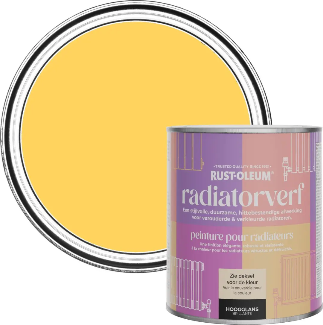 Rust-Oleum Geel Radiatorverf Hoogglans 750ml