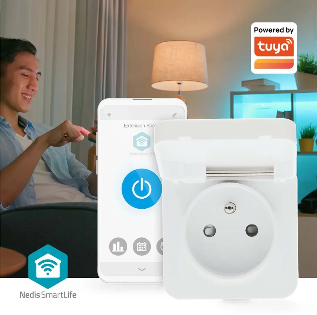 Nedis SmartLife Slimme Stekker Wi-Fi 3680W - Wit - afbeelding 6 van 6