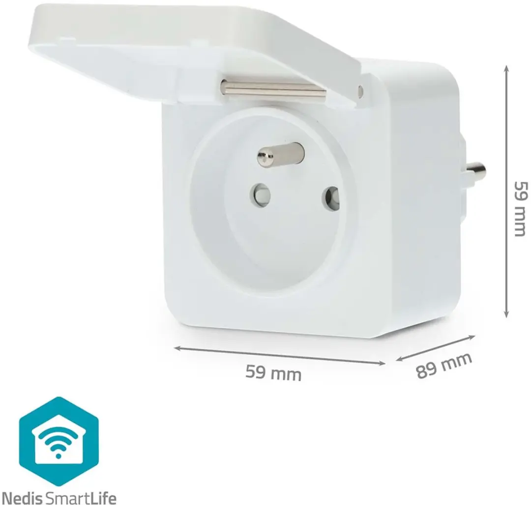 Nedis SmartLife Slimme Stekker Wi-Fi 3680W - Wit