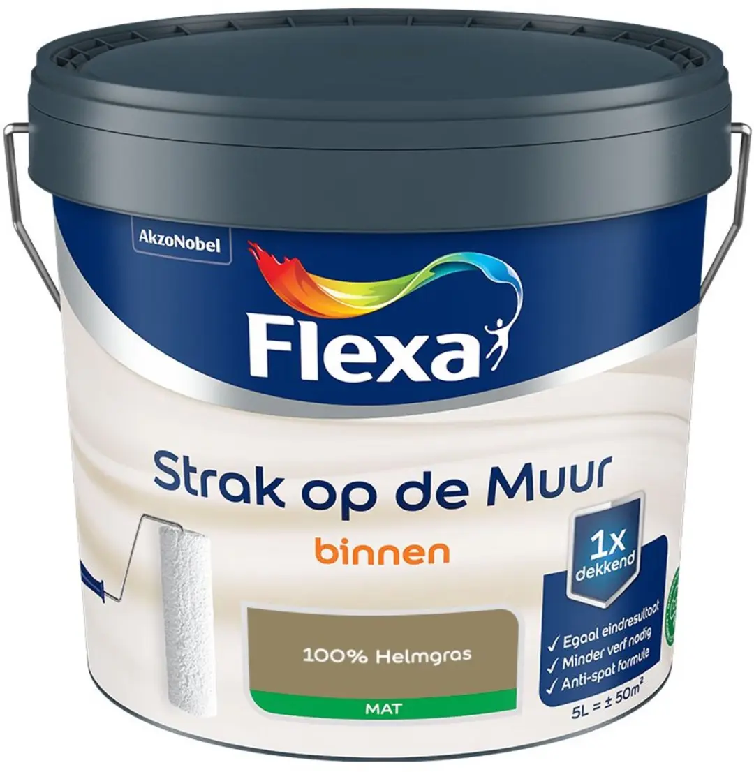 Flexa Strak Op De Muur Binnenmat Helmgras 5L