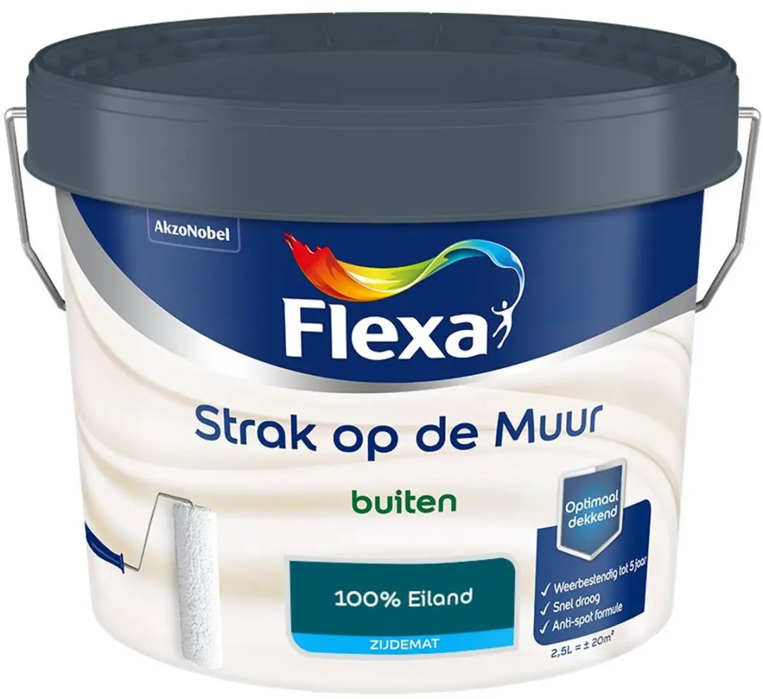 Flexa Strak Op De Muur Buiten Zijdemat Mengverf 2,5L