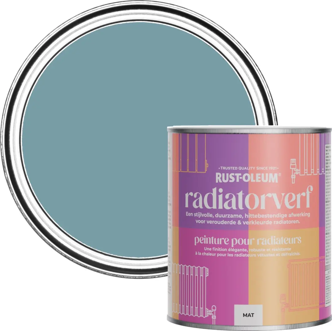Rust-Oleum Blauwe Radiatorverf Stille Oceaan 750ml