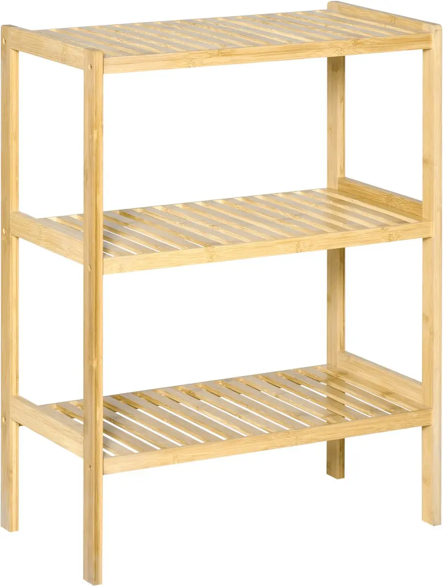 Homcom Bamboe Badkamerrek 62x33x80cm