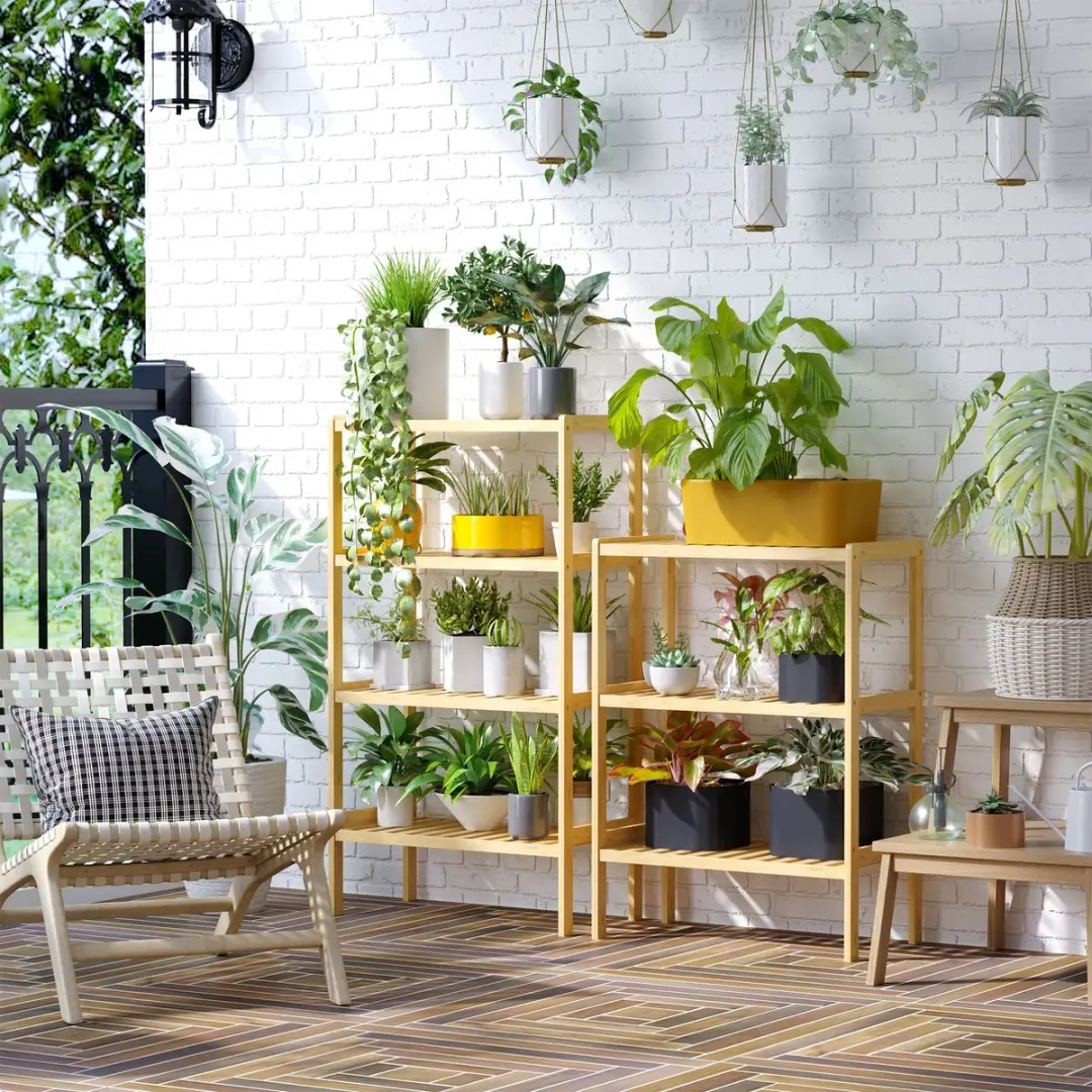 Homcom Bamboe Badkamerrek 62x33x80cm - Natuurhout