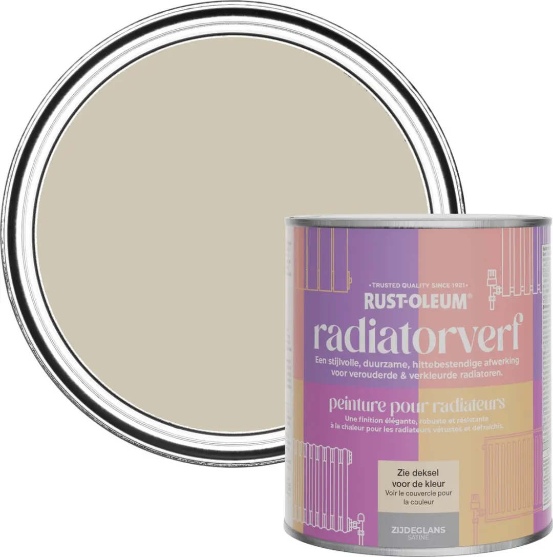 Rust-Oleum Grijs Radiatorverf Zijdeglans 750ml