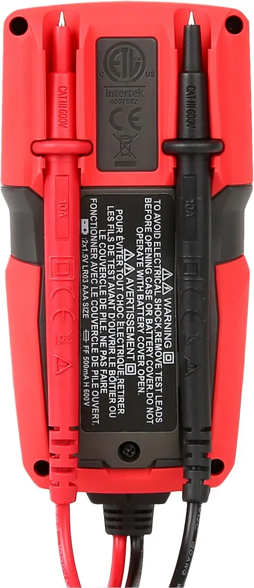 UNI-T UT125C Multimeter - 600V AC/DC - Zwart