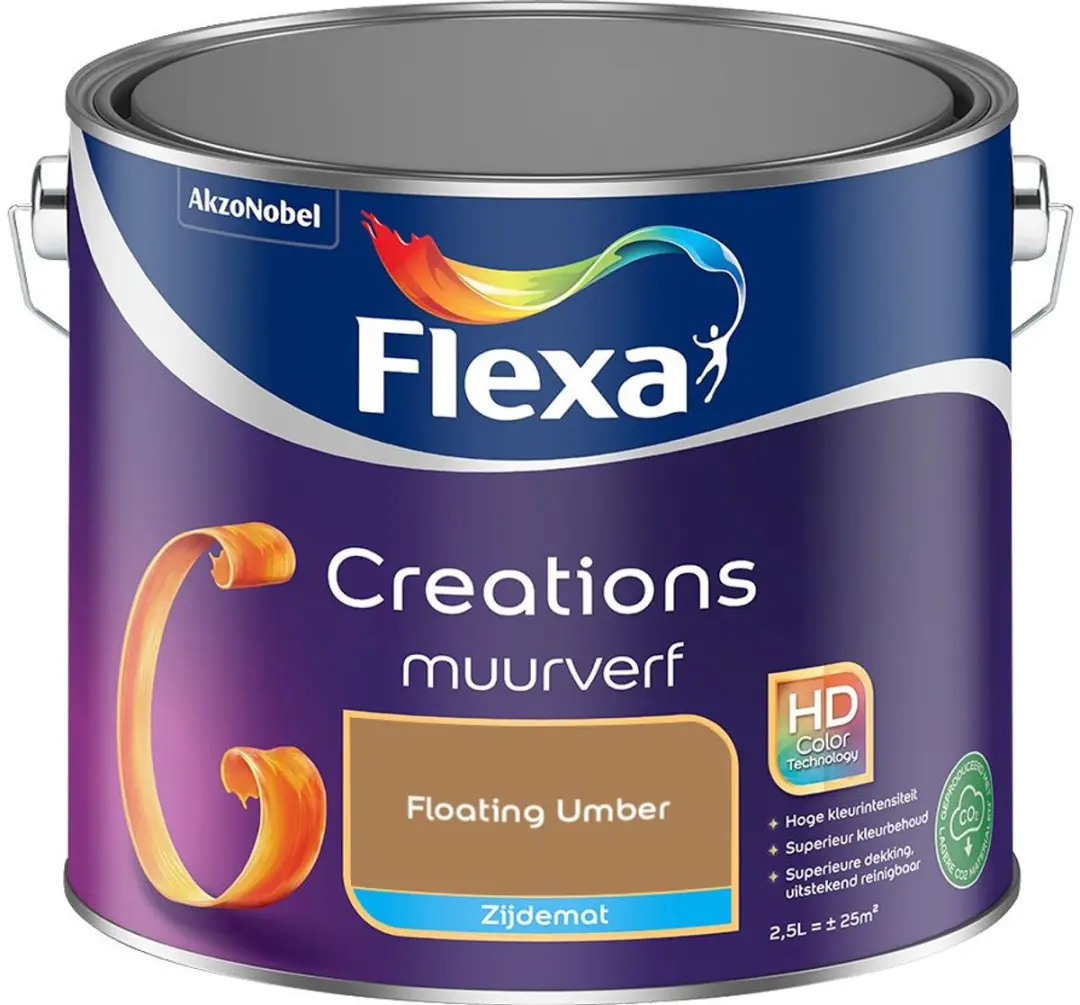 Flexa Creations Muurverf Zijdemat Floating Umber 2,5L