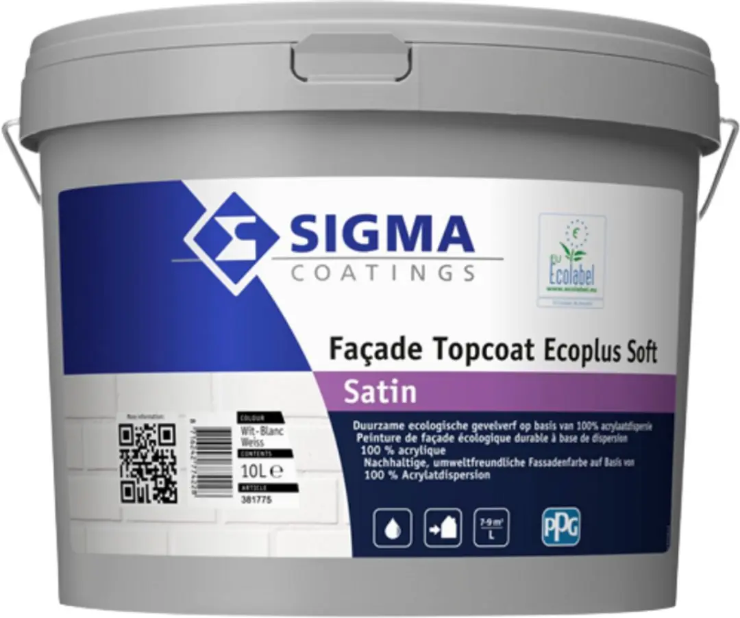 Sigma Facade Topcoat Ecoplus Satin 10L