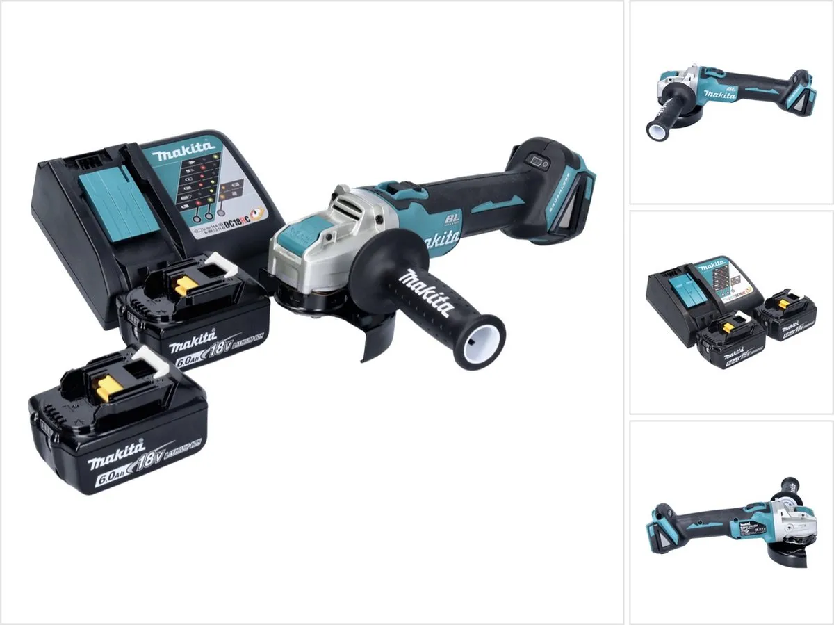 Makita DGA521RGX1 Accu Haakse Slijper 18V 125mm X-LOCK Brushless