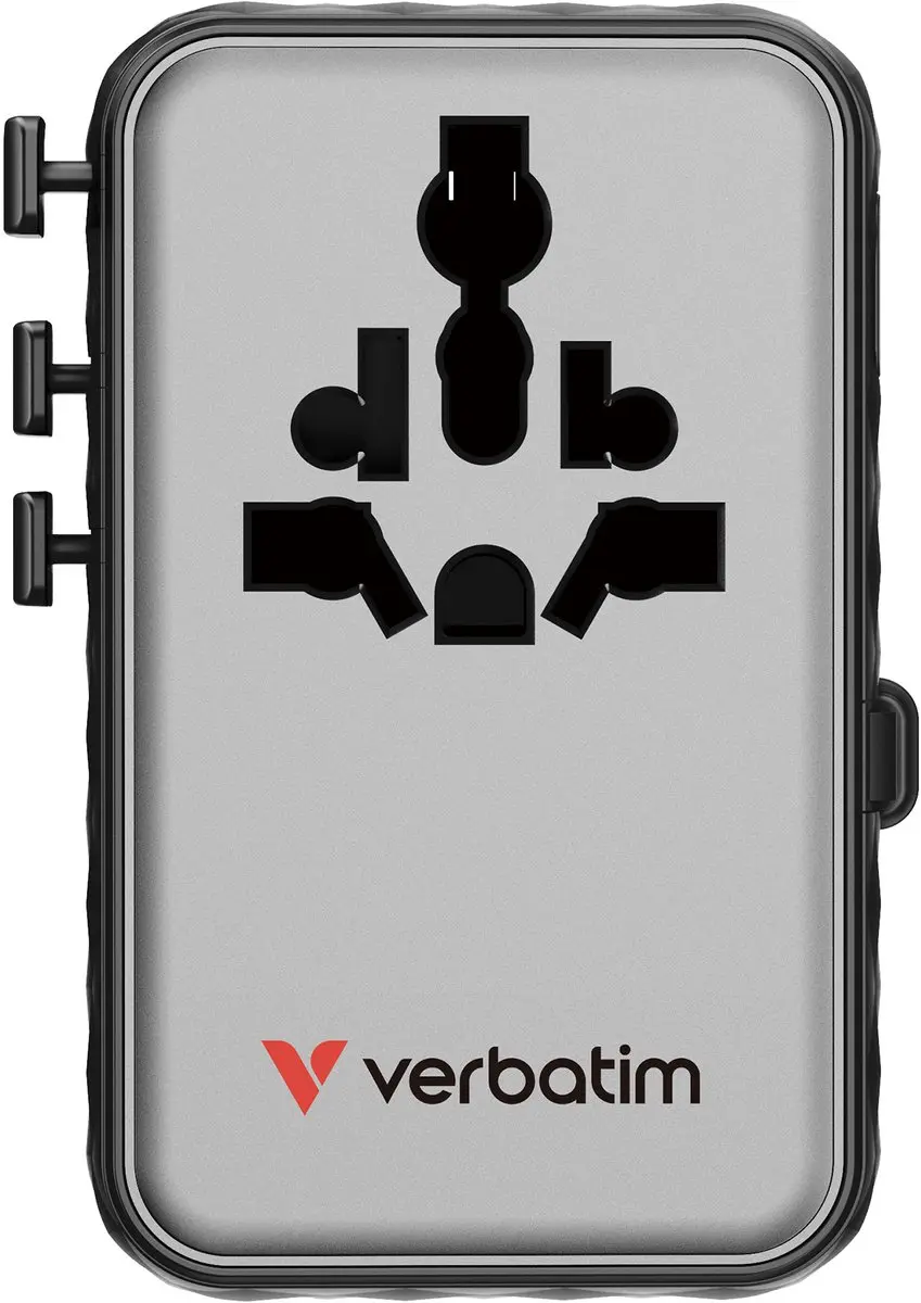 Verbatim VK VS Reisadapter 2x USB-C 2x USB-A - Zwart