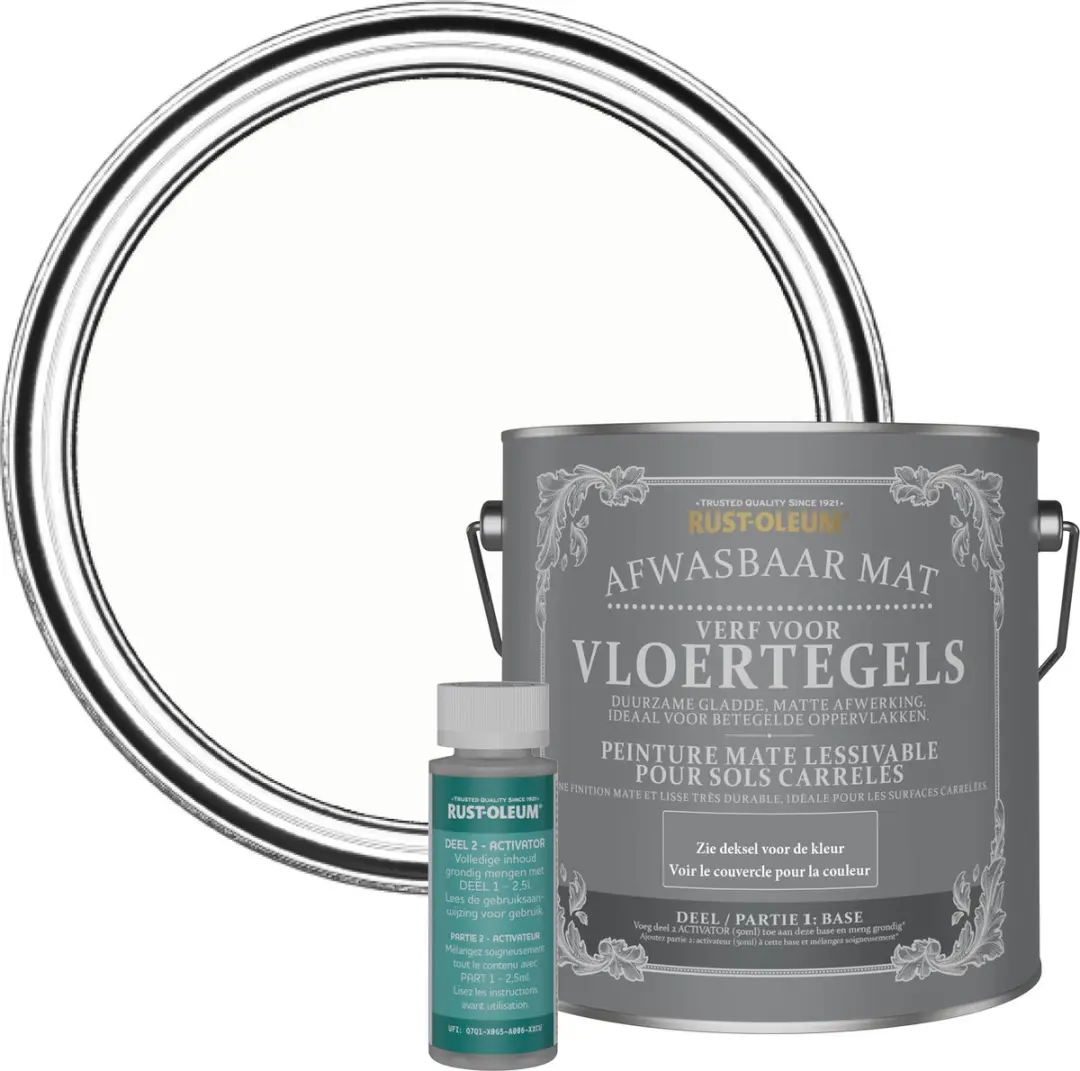 Rust-Oleum Krijtwit Vloertegelverf 2,5L