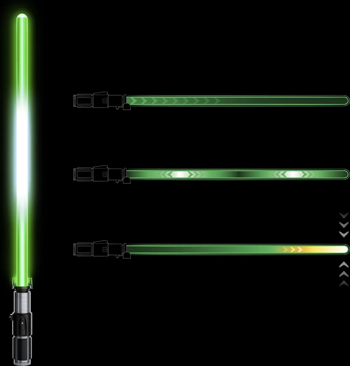 Star Wars Black Series F86835L0 Replica Force FX Elite Lightsaber Yoda - Multicolours