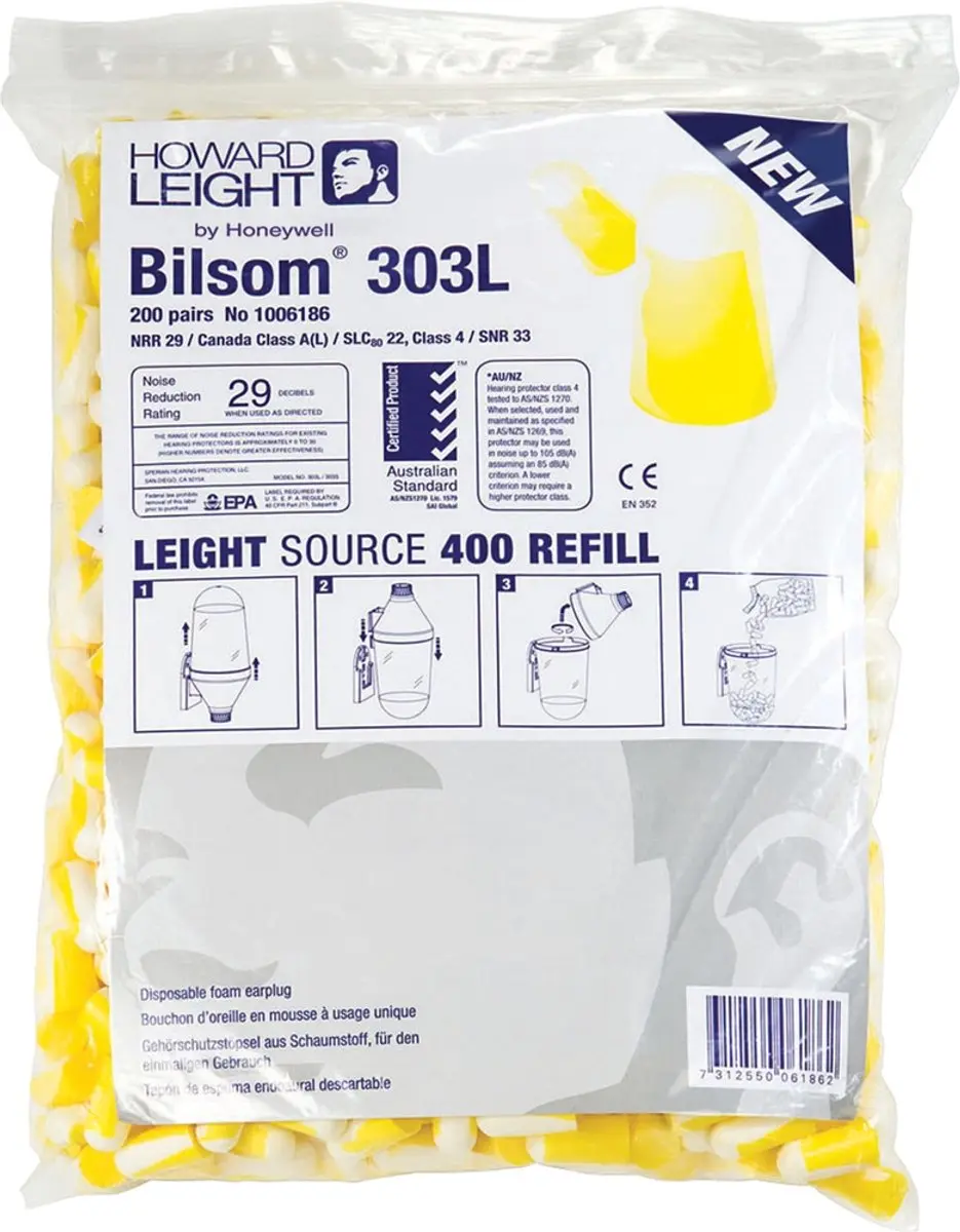 Honeywell Bilsom 303L Oordoppen - 200 Stuks