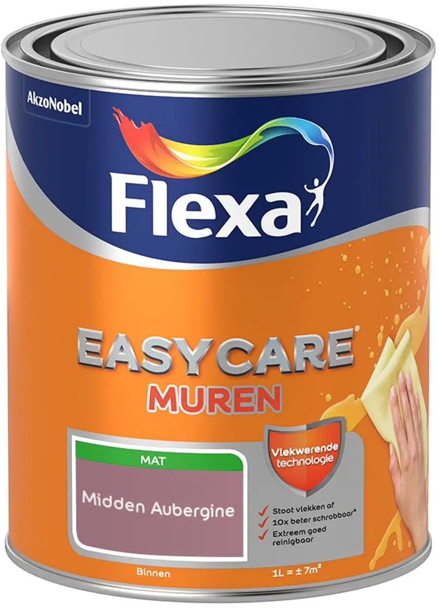 Flexa Easycare Muren Midden Aubergine Mengverf 1L