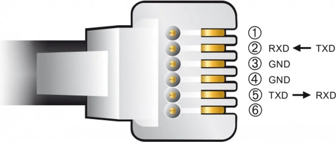 Delock USB naar RS-232 RJ12 Adapterkabel 2m - ESD-bescherming - Zwart