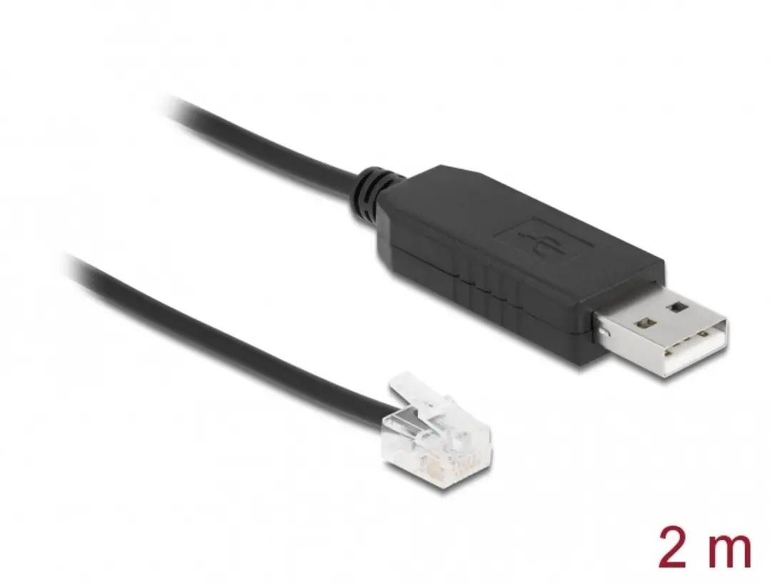 Delock USB naar RS-232 RJ12 Adapterkabel 2m