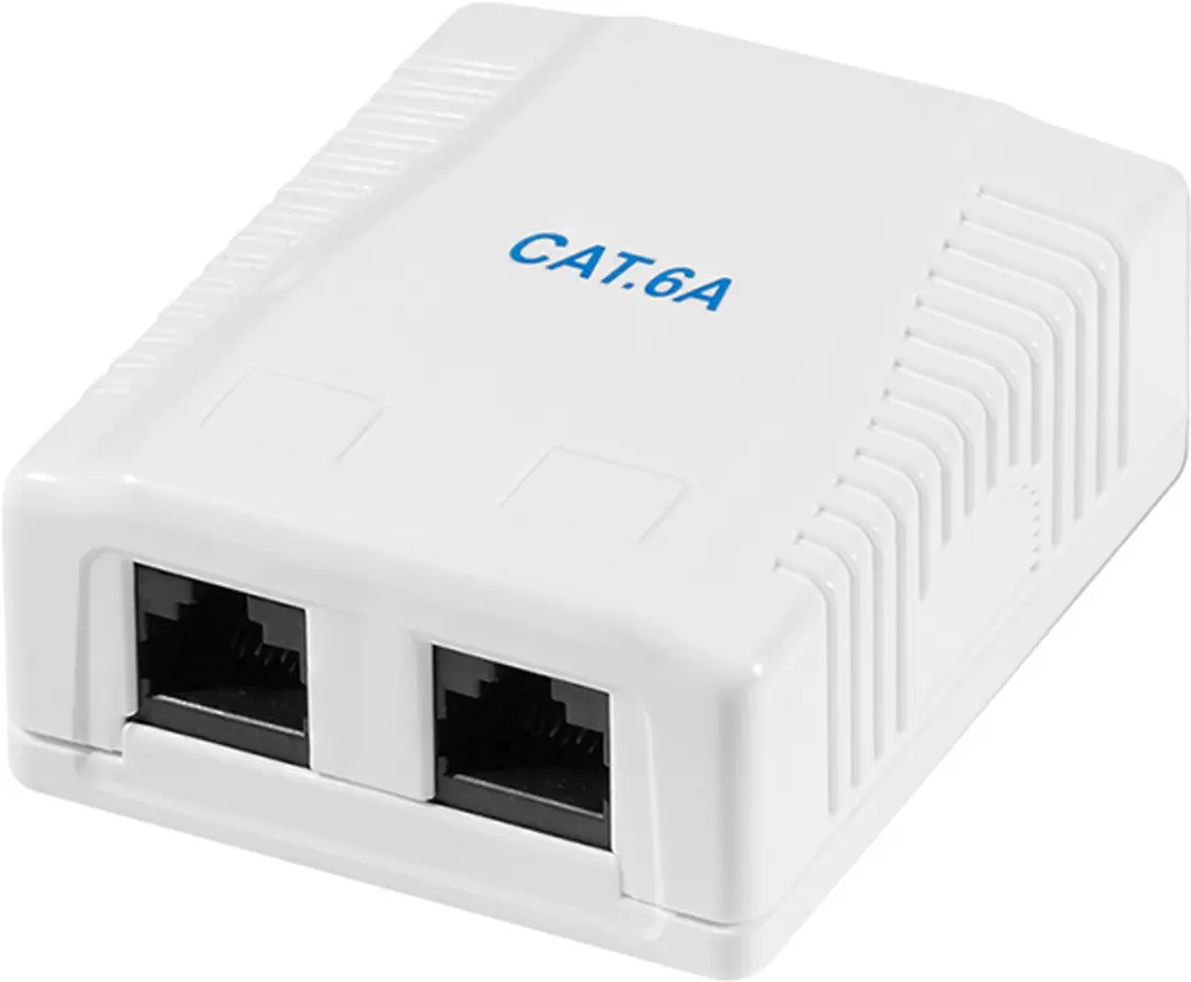 Logilink Cat.6A Wandcontactdoos 2x RJ45 - Wit