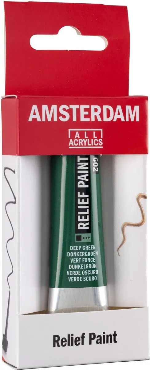 Royal Talens Relief Paint 602 Donkergroen - 20ml