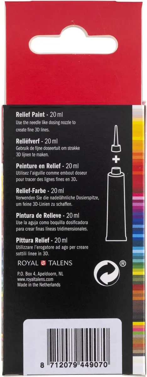 Royal Talens Relief Paint 602 Donkergroen - 20ml