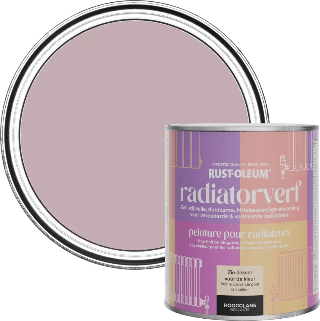 Rust-Oleum Roze Radiatorverf Hoogglans Subtiel Licht 750ml